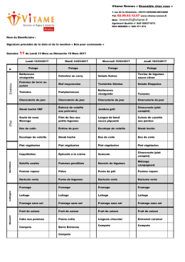 menu semaine du 13 au 19 mars 2017