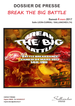 break the big battle - Ville de Sallanches