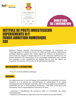 T&eacute;l&eacute;charger la fiche de poste