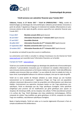 Communiqu&eacute; de presse