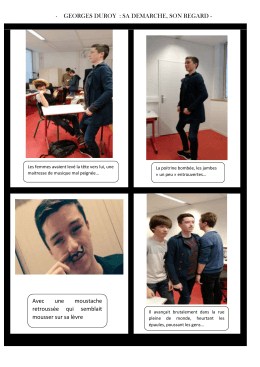 - GEORGES DUROY : SA DEMARCHE, SON REGARD