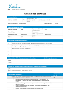 cahier des charges