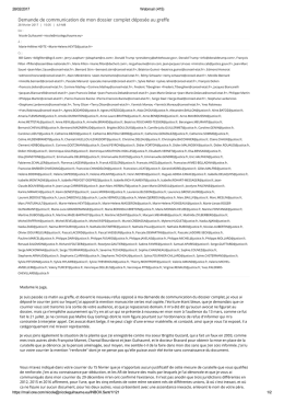 Demande de communication de mon dossier