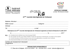 vers le bulletin de candidature a la manifestation