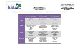 Menus cantine IUT Février/mars 2017 - Ville de Saint