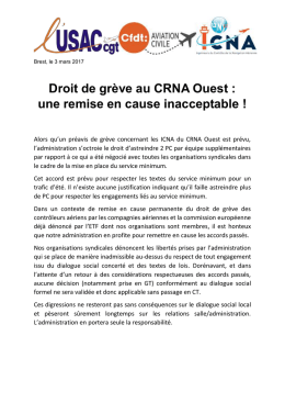 Communiqu&eacute; intersyndical sur l`attaque de notre droit de gr&egrave;ve