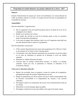 Présentation du programme