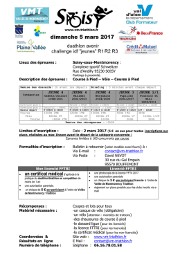 Nom de l`association : Vallée de Montmorency