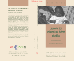 Production des farines infantiles