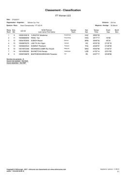 Classement - Classification