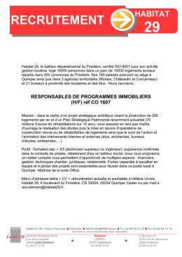 Responsables de programmes immobiliers