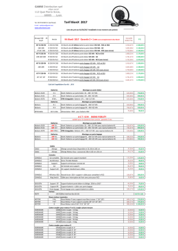 Liste des prix