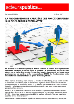 la progression de carrière des fonctionnaires sur deux - ufetam-cfdt