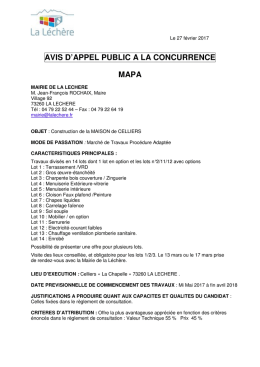 avis d`appel public a la concurrence mapa