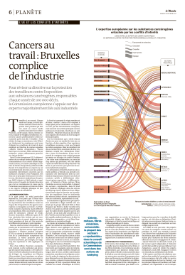 Cancers au travail : Bruxelles complice de l`industrie