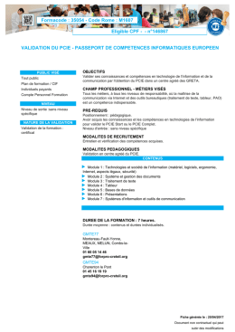 Formacode : 35054 - Code Rome : M1607 Eligible