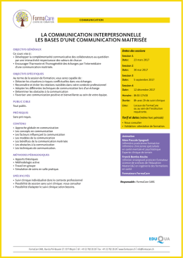 Communication inter-personelle