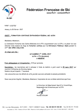 informations et inscription ci-joints