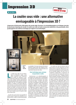 La coul&eacute;e sous vide : une alternative envisageable &agrave; l