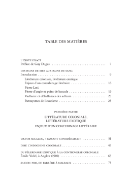 table des matières - Classiques Garnier