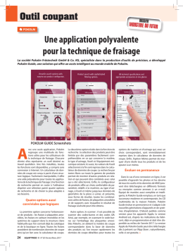 Une application polyvalente pour la technique de