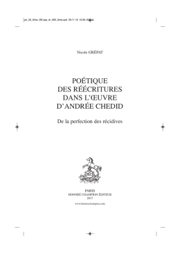 Table des matières