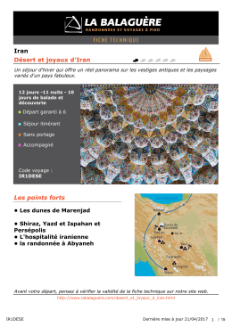 Iran D&eacute;sert et joyaux d`Iran Les points forts