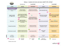 Menus du 3 au 28 avril 2017