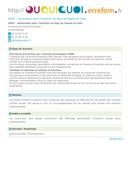 AIPFC - Association pour l`Insertion en Pays de Falaise