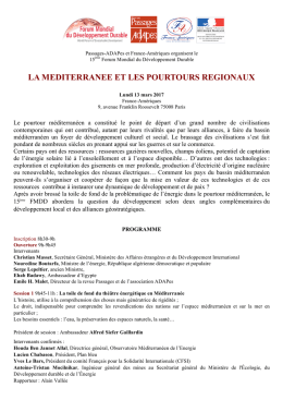 la mediterranee et les pourtours regionaux - France