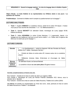 SÉQUENCE 3 : Quand le langage explose : la crise du langage