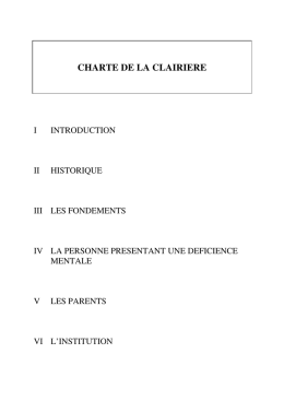 charte de la clairiere