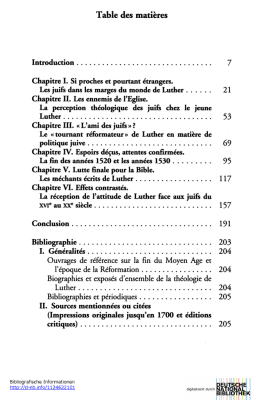 Table des matières