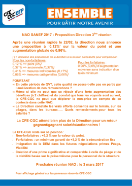 3ème réunion NAO 2017 - CFE