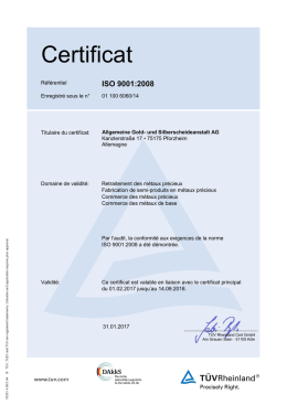 Certificat - Allgemeine Gold