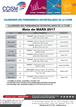 télécharger le calendrier des permanences de mars 2017
