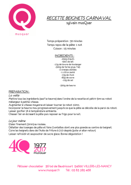 Recette des beignets