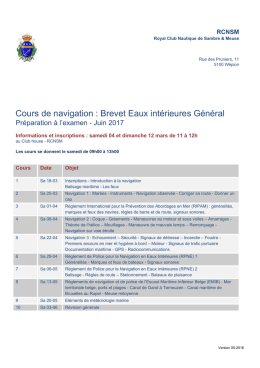 Cours de navigation : Brevet Eaux intérieures Général