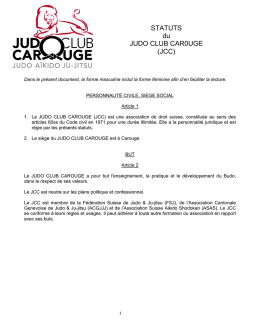proposition des nouveaux statuts du JCC