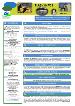 flash infos - Mairie de Guégon