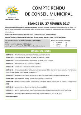 compte rendu de conseil municipal