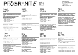 PROGRAmME maRS