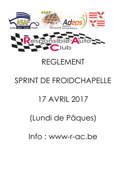 Sprint de Froichapelle