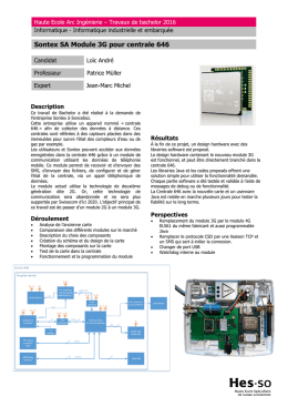 Sontex SA Module 3G pour centrale 646 - HE-Arc