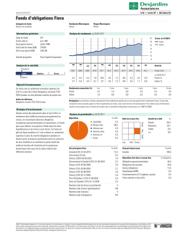 Obligations Fiera - Desjardins Assurance Vie