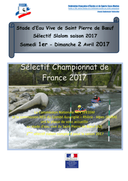Lire la suite - FFESSM Nage en Eau Vive