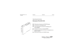Nivotester FTL325N - Endress+Hauser Portal