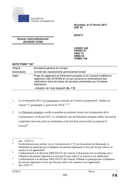 6570/17 SO/cc 1 DRI 1. Le 16 décembre 2015, la Commission a