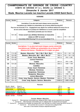 CHAMPIONNATS DE GIRONDE DE CROSS