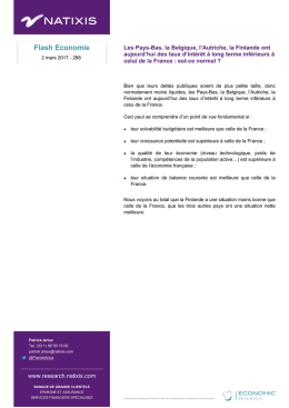 Flash Economie - Natixis Research Global Markets
